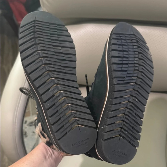 Cole Haan Black Winter Rain Boots with Rugged Sole - Picture 7 of 12